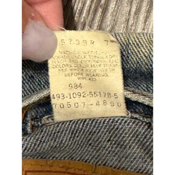 Vtg 80s Levi’s Denim Tucker Jacket Harley-Davidson Patch Made in USA Sz XL - Picture 12 of 14